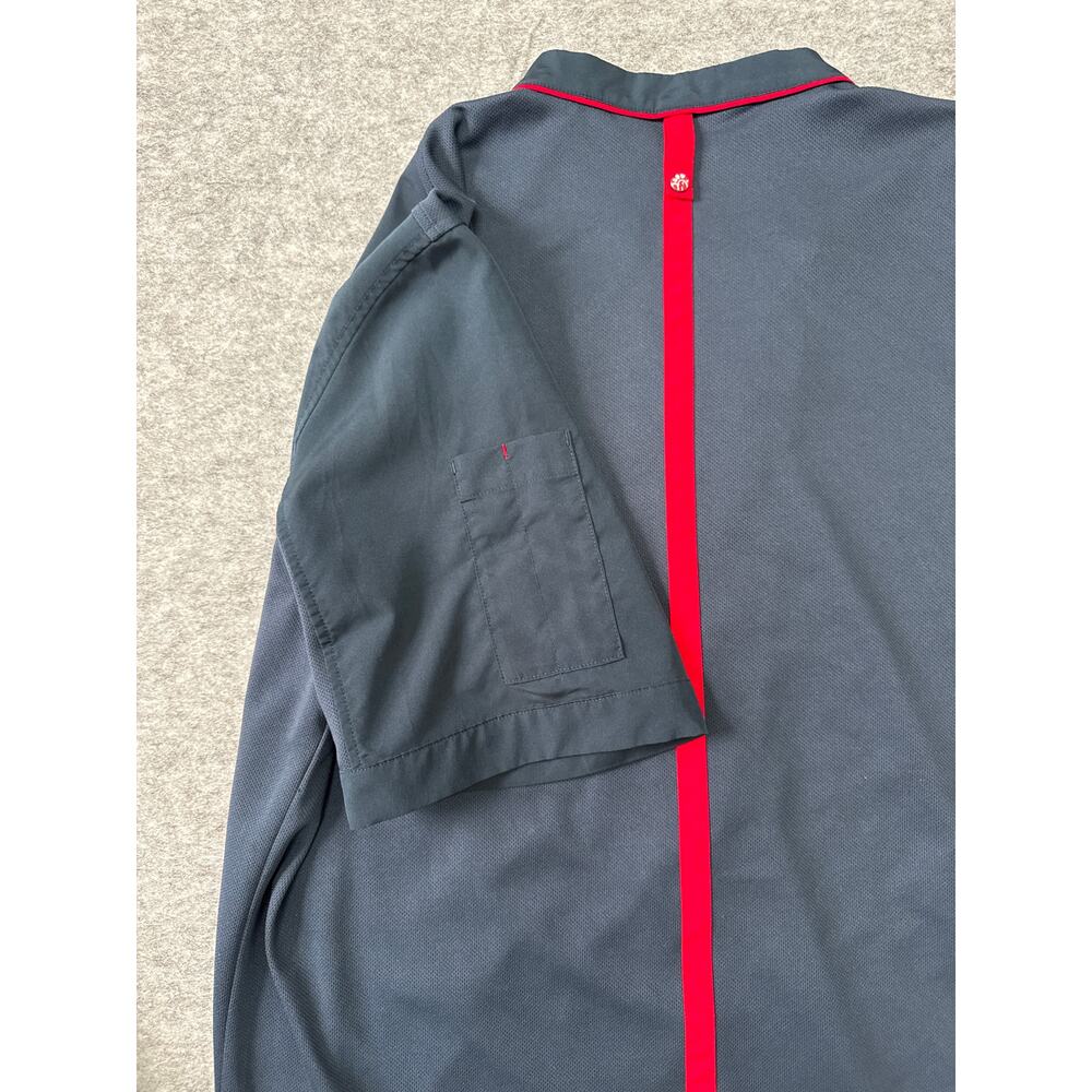 Chick-Fil-A Team Chef Blue Top Coat Zip Shirt Uniform Mens Size Large Employee - Picture 4 of 6